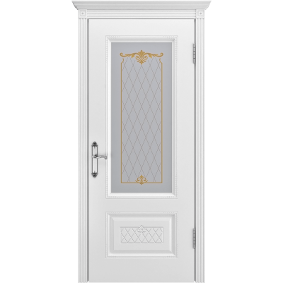 Ульяновская дверь Британия-3 белая эмаль ДО