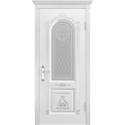 Ульяновская дверь Ода-3 белая эмаль ДО