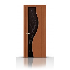 Дверь СитиДорс модель Корунд цвет Анегри темный стекло