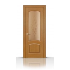 Дверь СитиДорс модель Александрит цвет Анегри светлый стекло