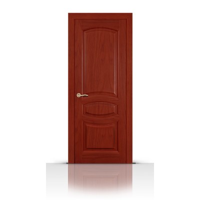 Межкомнатная Дверь СитиДорс модель Топаз цвет Красное дерево