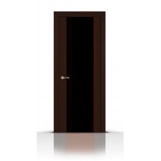 Дверь СитиДорс модель Циркон-3 цвет Венге триплекс чёрный