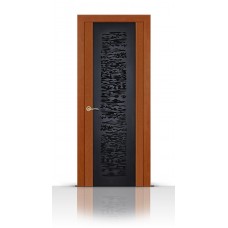 Дверь СитиДорс модель Вейчи цвет Анегри темный триплекс чёрный