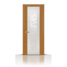 Дверь СитиДорс модель Вейчи цвет Анегри светлый триплекс белый