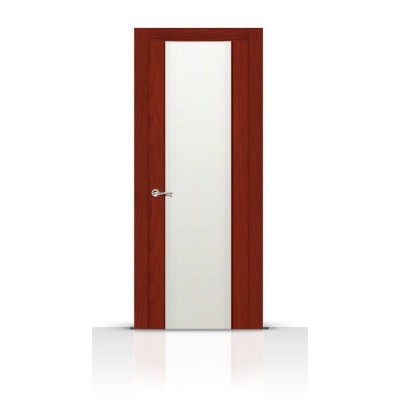 Межкомнатная Дверь СитиДорс модель Циркон-3 цвет Красное дерево триплекс белый
