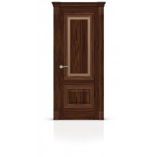 Дверь СитиДорс модель Элеганс-4 цвет Американский орех триплекс бронза