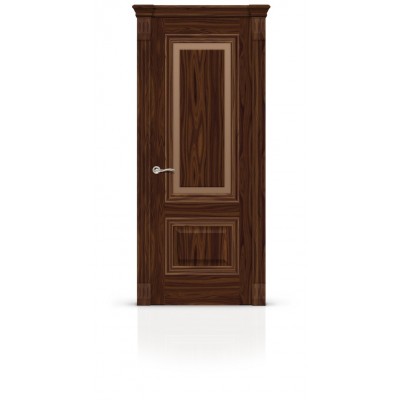 Межкомнатная Дверь СитиДорс модель Элеганс-4 цвет Американский орех триплекс бронза