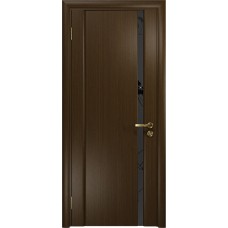 Дверь DioDoor Винтаж-1 венге черный триплекс Вьюнок матовый