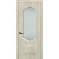 Дверь МариаМ Сиена-2 Дуб седой стекло контур серебро