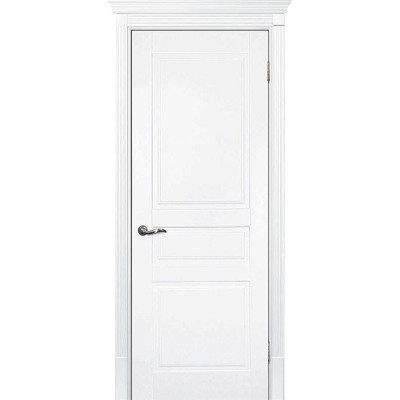 Межкомнатная дверь крашенная дверь Смальта-01 эмаль белая RAL 9003 ДГ